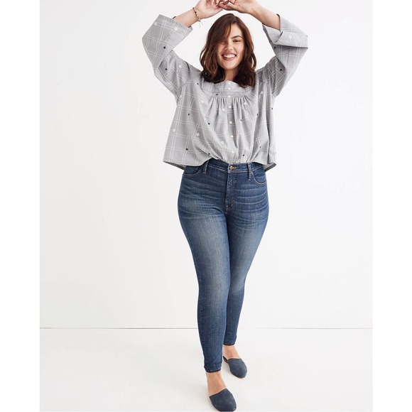 NWT Madewell sz 26W Blue Jeans Curvy Skinny Stretch High-Rise - Picture 1 of 11
